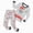 L003_Grey, variant on NOLDARES Toddler Girls Skeleton Pajamas Sets Kids Pumpkin Sleepwear Girl Halloween 2 Pcs PJS