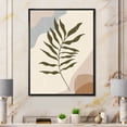 thumbnail image 2 of Designart 'Abstract Botanical Minimalist Leaf In Earth Tones I' Modern Framed Canvas Wall Art Print, 2 of 5
