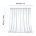thumbnail image 3 of Waterproof Outdoor Curtain 8.8 x 5.3 Ft - Sunlight Blocking Window Treatment Drapes Mesh Curtains for Home Bedroom Living Room Patio Porch Pergola Cabana Gazebo, White, 3 of 6