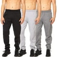 thumbnail image 2 of Essential Elements 3 Pack: Men's Active Performance Lounge Casual Tech Fleece Sweatpants XX-Large, Set B, 2 of 7
