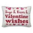 thumbnail image 2 of Creative Products Hugs and Kisses and Wishes 14x20 Spun Poly Pillow, 2 of 3