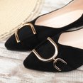 thumbnail image 4 of Zapatos Casuales de las Mujeres de la Moda Vintage de Tacón Bajo de la Parte Superior de los Zapatos Planos de la Hebilla de Metal Inglesa de las Mujeres, 4 of 9