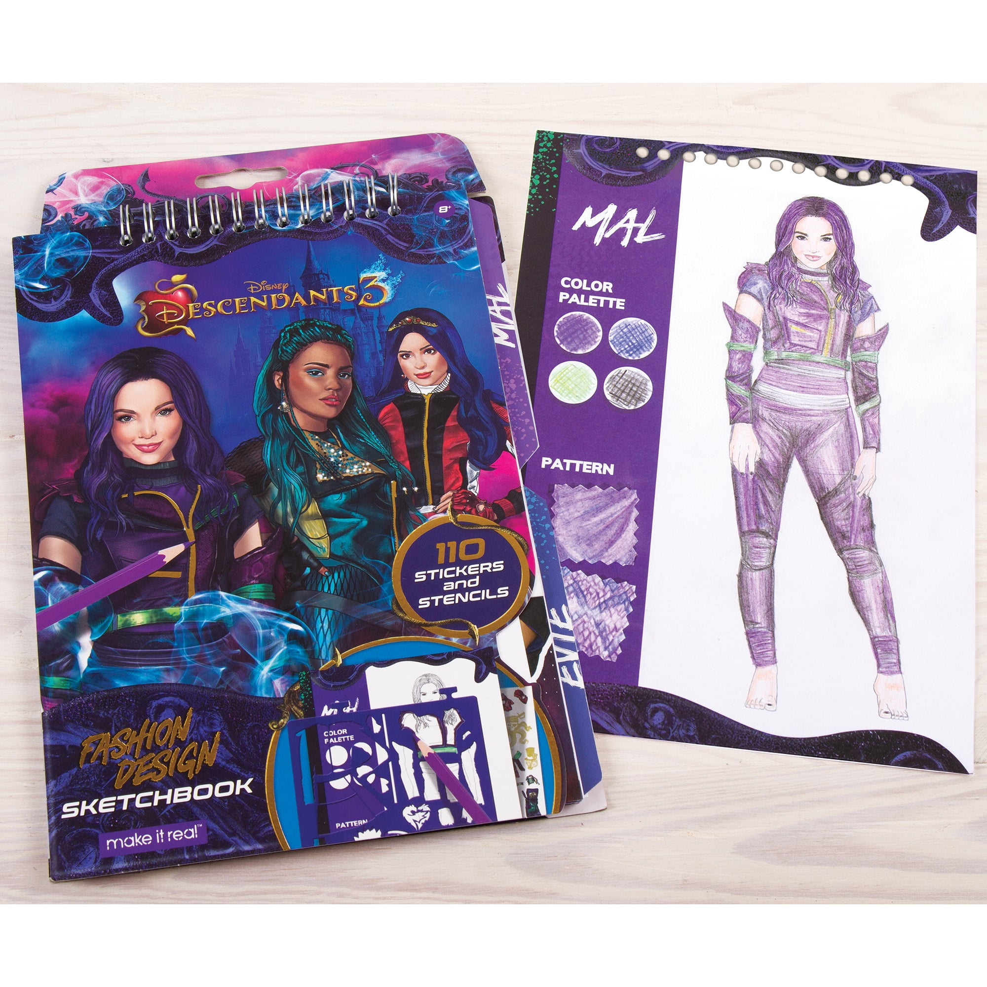 Descendants Fashion Pack for Kids Bundle - Descendants Doll Fashion Designer Kit for Girls with Disney Villains Tattoos, More | DIY Arts and Crafts