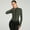 Olive Green, variant on Womens Lightweight Full Zip Running Track Jacket Workout Slim Fit Yoga Sportwear With Thumb Holes Cropped Athletic Jacket Shapewear Tops Black S