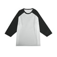 thumbnail image 6 of Men's Raglan Baseball T-Shirt 3/4 Sleeve Soft Color Block Tees Causal Lightweight Athletic Shirts, L, 6 of 6