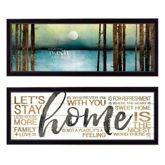 TrendyDecor4U Love Home 2-Piece Vignette By Marla Rae Wall Art V558-712