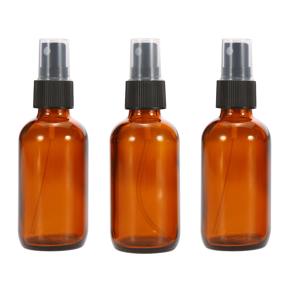 Anself Amber Glass Spray Bottle Black Fine Mist Sprayer 50ml Pack of 3 Essential Oil Chemical
