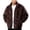 #H-Coffee, variant on TRUNZI Mens Sherpa Fleece Jackets Long Sleeves Zip Up Casual Thick Warm Comfy Faux Fur Jackets with Pockets,Black,Size M