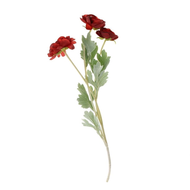 Flor de Bloosom de simulación con ramo de hojas Decoraciones para Arreglos artificiales para bodas rojo Yuyangstore Decoración para el hogar con flores artificiales