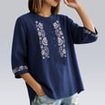 thumbnail image 4 of Kelon Short Sleeve Womens Linen Cotton Tops Vacation Casual Outfits Blouses Dressy Casual Summer Outfits 2026, 4 of 5
