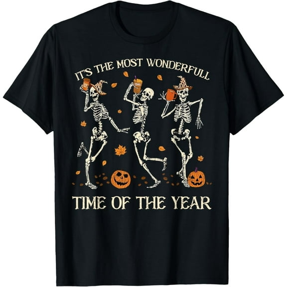 It's The Most Wonderful Time of The Year Skeleton Halloween T-Shirt