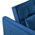 thumbnail image 5 of BSHTI Modern Sofa Sleeper, Futon Sofa Bed,Twin-Size Sofa Couch with 3 Adjustable Rreclining Angles,Two Matching Pillows,Easy Assembly,Velvet Fabric Loveseat,Dark Blue, 5 of 18