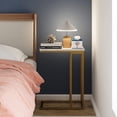 thumbnail image 6 of C-Shaped End Table with White Marble Top - Gold Metal Frame, 6 of 9