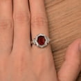 thumbnail image 4 of HeartsAndYou 1.5ct Natural Red Garnet Solitaire Engagement Ring 100% 14k SOLID White Gold, 4 of 8
