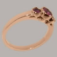 thumbnail image 4 of LBG British Made 9k Rose Gold Natural Pink Tourmaline Womens Anniversary Ring - 33 size options - Size 7.75, 4 of 7
