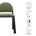 thumbnail image 2 of Modway Hayley Upholstered Fabric Dining Side Chair in Black Leaf, 2 of 10