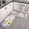 thumbnail image 2 of Pioneer Flower Floral Print Pattern Kitchen Rugs Sets Of 2,Anti Fatigue Kitchen Mat Rugs Non Slip Washable,Decorative Kitchen Floor Mats for Kitchen,Sink,Laundry,17"x30"+17"x47", 2 of 7