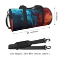 thumbnail image 2 of Easygdp Red And Blue Fire Bolsa de Viaje, Bolsa de Mano, Bolsa de Gimnasio, Bolsa de Equipaje para Viaje, 2 of 6