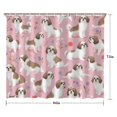 thumbnail image 5 of Shih Tzu Dogs and Pioneer Flower Shower Curtain 84"x72" ,Bathroom Decorative Shower Curtains Set with 12 Hooks,Modern Waterproof Washable Shower Curtain, 5 of 6