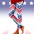thumbnail image 1 of MKLEKYY Leggings deportivos para mujer, leggings con estampado a cuadros del Día de la Independencia para mujer, leggings deportivos de levantamiento, pantalones de yoga, 1 of 4