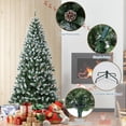 thumbnail image 4 of Bingirl 7.5FT Pre-Lit Artificial Christmas Tree with 550 Warm White LEDs, Mixed Pinecone Decor, and Sturdy Metal Base for Home, Office, and Parties (1042 Tips), 4 of 5