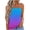 Blue, variant on Staron Women Strapless Bandeau Crop Top Summer Boho Vacation Beach Casual Loose Tank Tops Sleeveless Eyelet Gradient, Red S