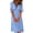 Light blue, variant on Babysbule Cardigans for Women Clearance Women's V-neck Solid Color Short-Sleeved Long Cardigan Buttoned Dress