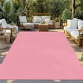 thumbnail image 3 of Fsddascl Pink Outdoor Rug for Patio/Deck/Porch, Non-Slip Large Area Rug 4 x 6 Ft, Pure Pink Indoor Outdoor Rugs Washable Area Rugs, Reversible Camping Rug Carpet Runner, 3 of 5