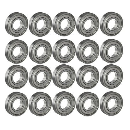 R6ZZ Shielded Ball Bearing 20-pack 3/8" Bore, 7/8" OD, 9/32" Width Bearings