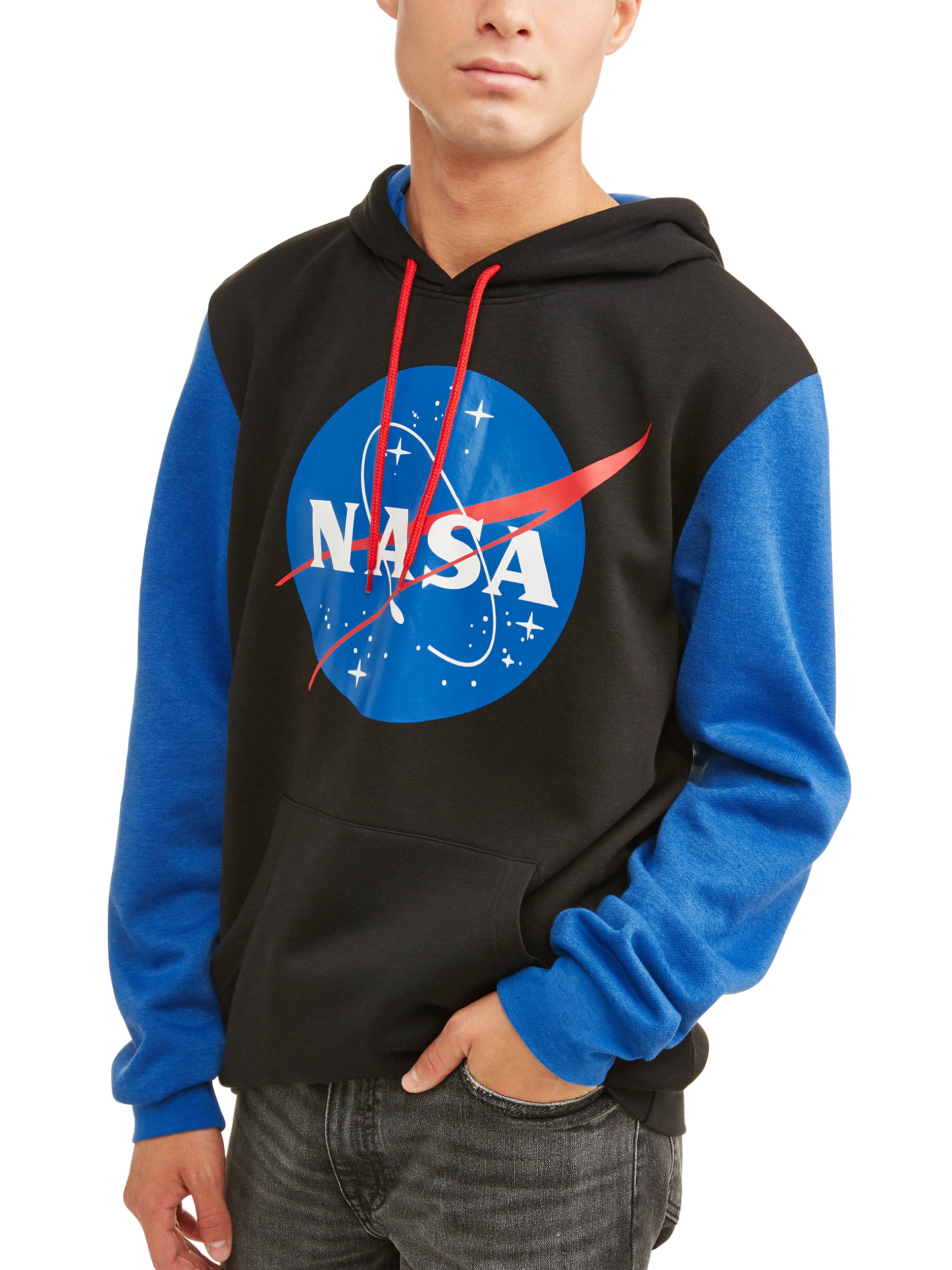 boezem hoofd Bank NASA Men's Licensed Color Block Long Sleeve Graphic Hoodie - Walmart.com