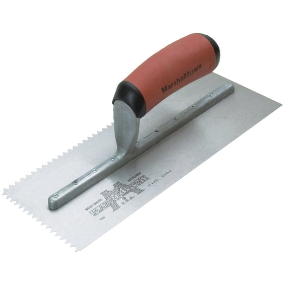 Marshalltown V-Notch Trowel 780SD - 1/4 X 3/16 Notch Size - Multicolor — Residential Use, Standard Application