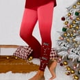 thumbnail image 2 of NIEWTR High Waist Yoga Pants , Tummy Control Workout Dance Running Yoga Christmas Leggings for Women(L,Red), 2 of 5