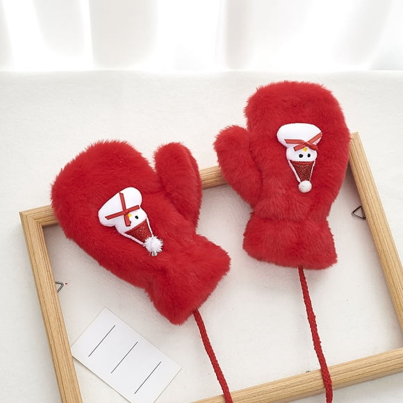 Gants de Noël Épais en Tricot Anti-Froid