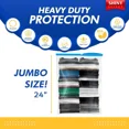 thumbnail image 6 of [ Pack of 15 ] Extra X-Large Big 5 Gallon Slider Bags for Storage, Clear Plastic 2 Mil. Heavy Duty Thick, 18" x 24", 6 of 13