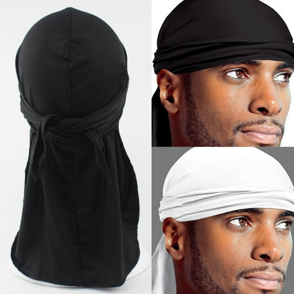 FurNest Men's Durag Bandanna Sports Du Rag Scarf Head Rap Tie H5F3 Down T1Y