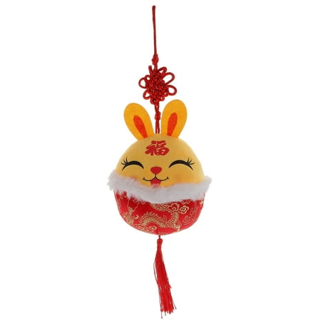 

Chinese Style Stuffed Pendant Chinese Mascot Toy Stuffed Bunny Pendant Hanging Bunny