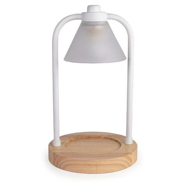 IllumiScents Candles Full Size Candle Warmer Lantern White and Wood