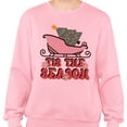 thumbnail image 2 of Sleigh Tis the Season Sweatshirt Unisex Large Pink, 2 of 5