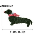 thumbnail image 3 of Christmas Puppy & Cat Shaped Wreath with Red Bow, Cute Dog Wreath with Snowflake Sign Ornament, Xmas Pet Wreath for Front Door Holiday Year Round Full Green Doggy Wreaths Garden Home Party Decor, 3 of 5