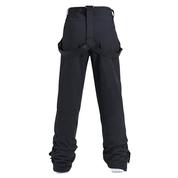 Black snow bibs, pants, lightweight, waterproof, windproof full length  pants for M