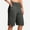 Dark Gray, variant on TAGOLD Women's Summer Athletic Shorts Pants,Casual Plus Size Short Pants for Womens,Women Oversized Drying Tight Elastic Comfortable Fitness Pocket Side Slits Pants Yoga Pants