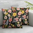 thumbnail image 3 of GOSMITH  Pink Jasmine Flower Print Throw Pillow Covers Home Decor Living Room Dormitory College Bed Couch Sofa, 3 of 5