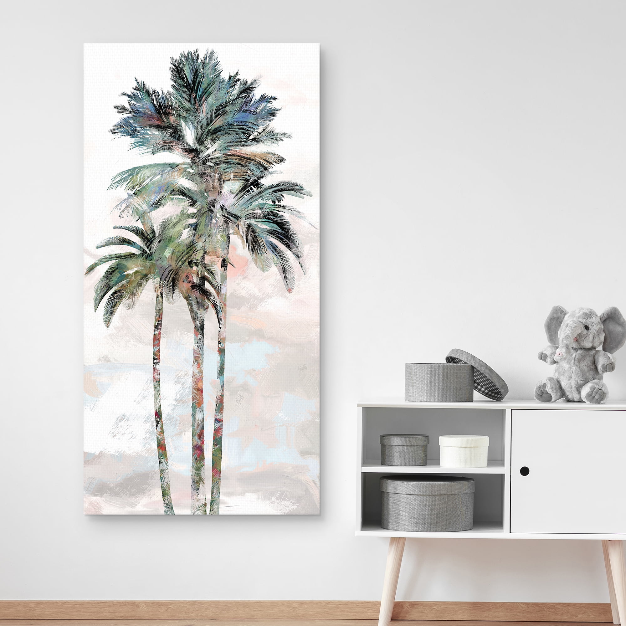 Rainbow Palms I by Studio Arts Canvas Art Print