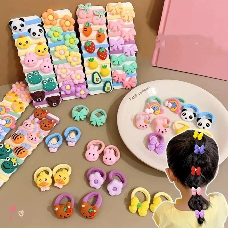 10/50pcs Children's Cute Rubber Band Girl's Rubber Band High Elastic Durable Hair Accessories Do not Hurt Hair Small Scrunchie