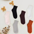 thumbnail image 6 of CoCoMangos 6 Pairs Cute Ruffle Socks for Women, Woman Color Frilly Ankle Socks, Cotton Lettuce edge Stockings for Girls Students, 6 of 8