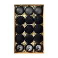 thumbnail image 2 of DAMAI 15 Pcs Flocked Christmas Balls Plastic Christmas Tree Ornaments, Velvet Christmas Decorations Hanging Balls with Metal Buckle, Xmas Tree Ornaments Balls Party Decorations(Black), 2 of 7