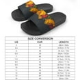 thumbnail image 2 of GZHJMY Stylish Slides for Women Men, Retro Sunflower on Black Background Soft Flexible Slip-on Sandals Slippers, 2 of 7