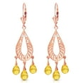 thumbnail image 2 of Galaxy Gold 14k Rose Gold Chandelier Earrings with Natural Citrines, 2 of 3