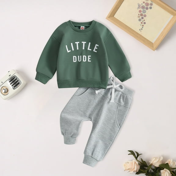 Baby Winter Clothes Ropa De Bebe NiñO Toddler Baby Boy Clothes Long Sleeve Sweatshirt Pants Set Fall Winter Outfits Beige 0-6 Months Teen Outfits 2 Piece