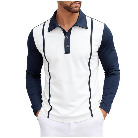 LIaqionyy Shirts for Men's Button up Collared Classic Long Sleeve Pullover Work Office Casual Tops M-3XL